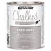 Rust-Oleum Chalked Ultra-Matte Paint - Latex - 887 ml - Aged Grey -Rust Oleum Store 03305909a L