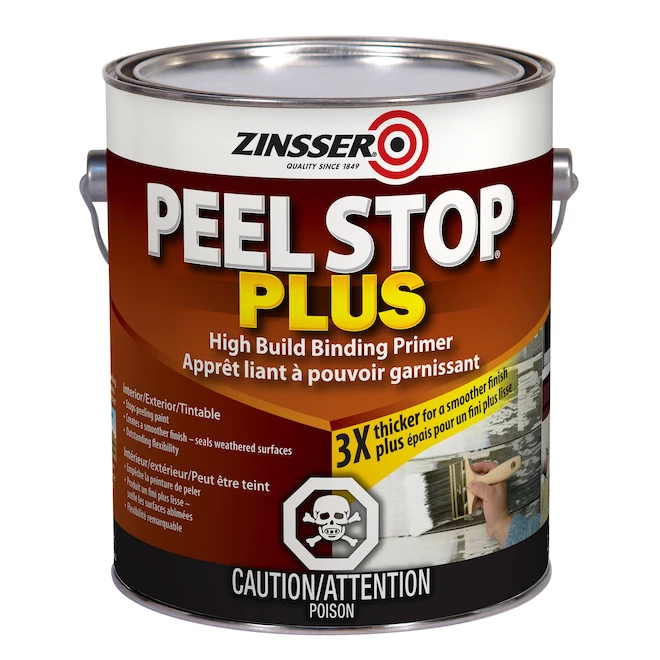 Zinsser Peel Stop Plus Bonding Primer - Water Based 3.78 L White 3 Zinsser Peel Stop Plus Bonding Primer - Water Based 3.78 L White