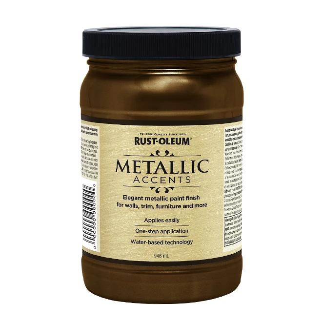 Water-Based Metallic Paint - 946 mL - Rich Brown
