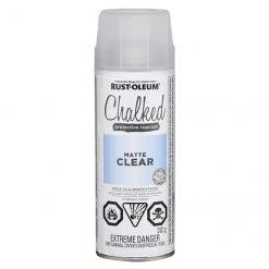 Rust-Oleum Aerosol Chalked Paint - Protective Topcoat - 340 g - Matte Clear