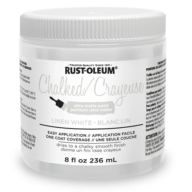 Rust-Oleum Ultra Matte Chalked Paint - 236 mL - Linen White 3 Rust-Oleum Ultra Matte Chalked Paint - 236 mL - Linen White