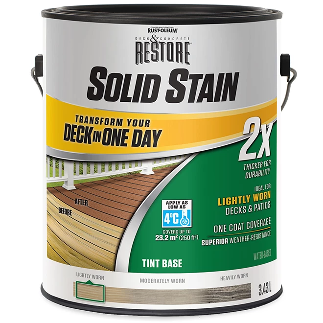 Rust-Oleum Tint Base - Deck Resurfacer 2X - 3.43 L 3 Rust-Oleum Tint Base - Deck Resurfacer 2X - 3.43 L