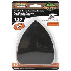 Gator Ultrapower Detail Sandpaper - 4 3/4-in W x 9 1/2-in L - 120 Grit - Black Zirconium Abrasive - 12 Per Pack