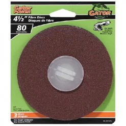 Gator Resin Fibre Sanding Disc - Aluminum Oxide - 80-Grit - 4 1/2-in dia - 3 Per Pack