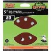 Gator Gatorpower Hook and Loop Sanding Discs - 5-in Dia - 8 Holes - 80 Grit - 5 Per Pack -Rust Oleum Store 77375284 L
