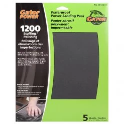 Gator Gatorpower Waterproof Finishing Sandpaper - 9-in W x 11-in L - 320 Grit - Silicon Carbide Abrasive - 5 Per Pack